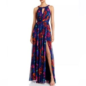 Aidan Mattox
Floral Chiffon Pleated Bodice Gown